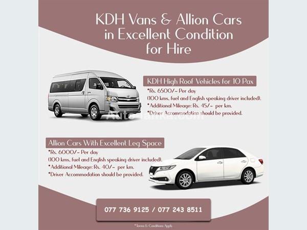 KDH Vans and Cars