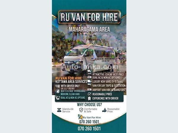 Ru Van For Hire Rental Service Maharagama 0702601501