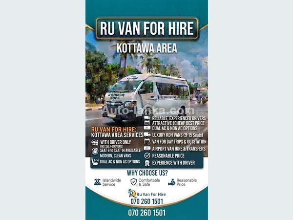 Ru Van For Hire Rental Service Kottawa 0702601501