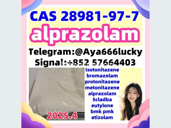 alprazolam CAS 28981-97-7  top superstrong material 5cladba eutylone New bmk powder pmk powder